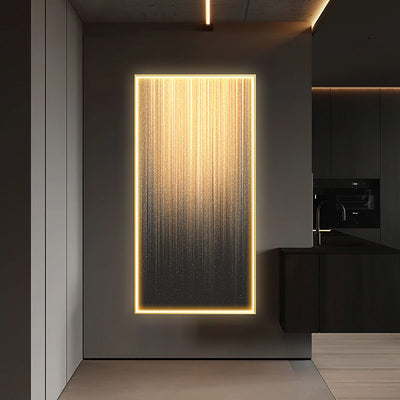 Modern Light Luxury Wall Abstract With Light Hanging Picture